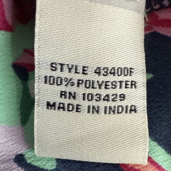 Caffe Marrahesh Blouse Womens XL Floral Smoked Tropical Vacation‎ Beachy - Picture 10 of 10